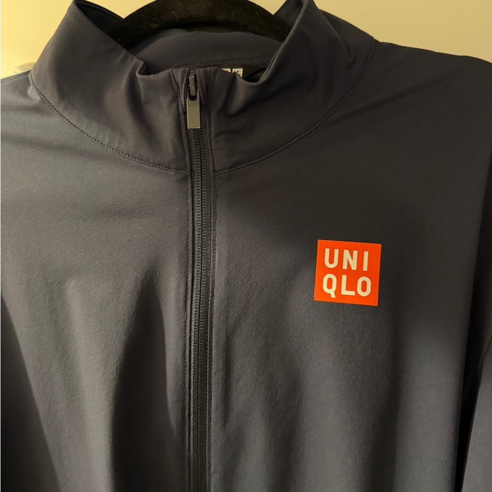 Uniqlo Roger Federer Dark Navy Zip-Front Jacket with Logo